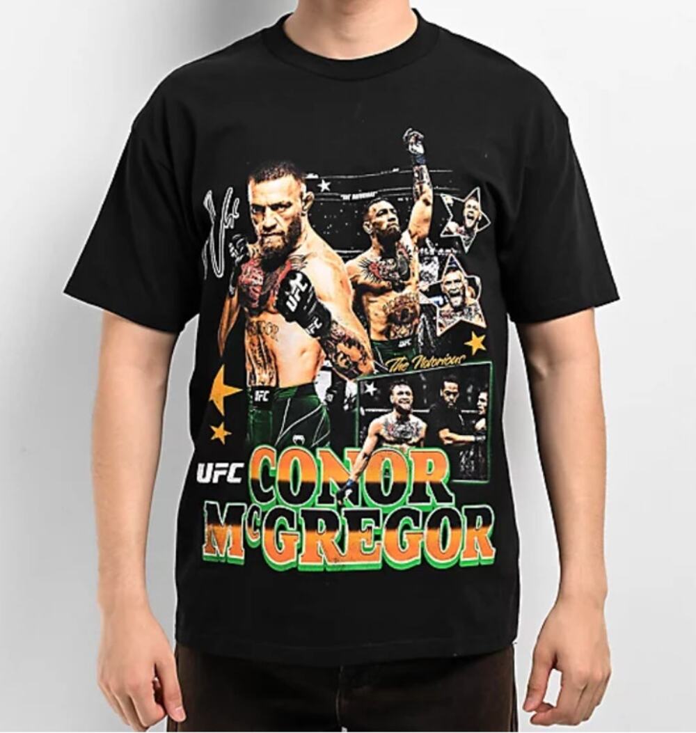 Conor McGregor UFC T-Shirt Mens Size Large Cotton Black
